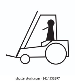 forklift, delivery of cargo, vector