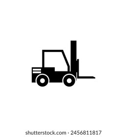 Forklift Delivery Truck flat vector icon. Simple solid symbol isolated on white background. Forklift Delivery Truck sign design template for web and mobile UI element