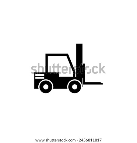 Forklift Delivery Truck flat vector icon. Simple solid symbol isolated on white background. Forklift Delivery Truck sign design template for web and mobile UI element