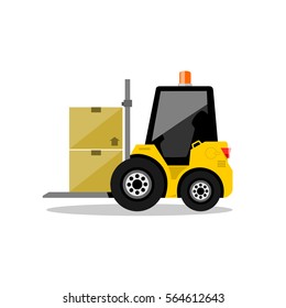 Forklift delivery truck vector