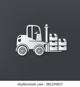Forklift design on clean background,vector