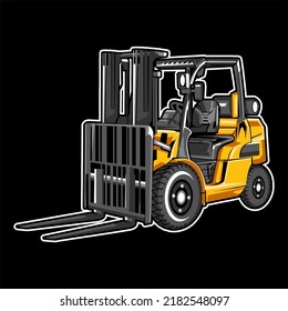 Forklift Factory Construction Equipment Vector