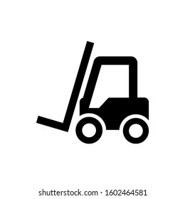 Forklift flat icon. Single high quality symbol for web design or mobile app. Forklift signs for design logo, visit card,pictogram illustration.