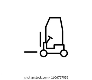 Forklift flat icon. Single high quality outline symbol for web design or mobile app.  Forklift thin line signs for design logo, visit card, etc. Outline pictogram EPS10