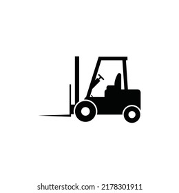 Forklift flat vector icon, vector illustration