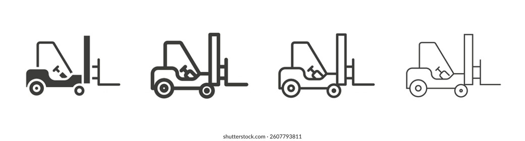 Forklift icon collection for website designs