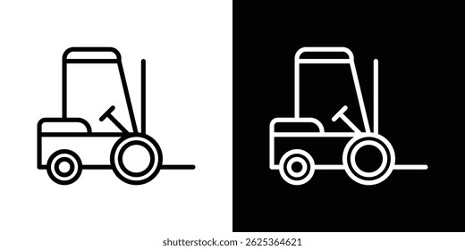 Forklift icon concept stroke on white background