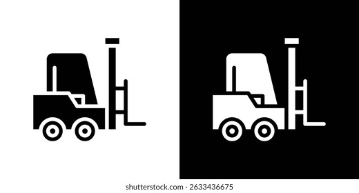 Forklift icon concept, vector illustration