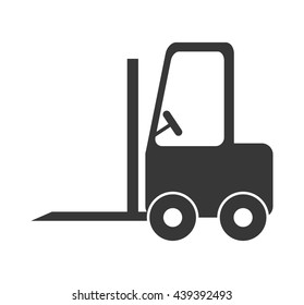 Forklift icon. Delivery and Shipping design. vector graphic