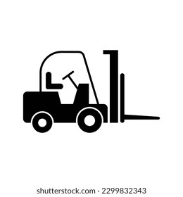 forklift icon design. isolated on white background. vector illustration