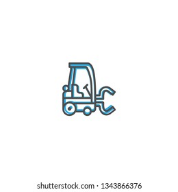 Forklift icon design. Transportation icon vector illustration
