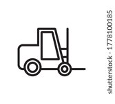 Forklift Icon Design Vector Template Illustration