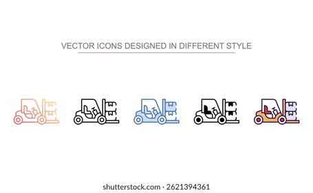 Forklift icon design with white background stock illustration