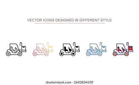 Forklift icon design with white background stock illustration