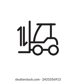 forklift icon with up and down instructions. vector eps 10