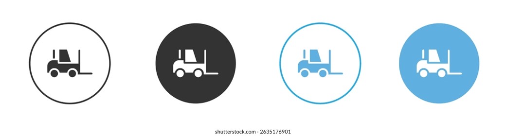 Forklift icon Editable flat style, illustration icons