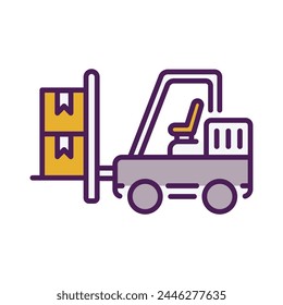 Gabelstapler-Symbol bearbeitbare Vektorillustration