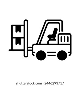 Forklift icon editable stock vector illustration