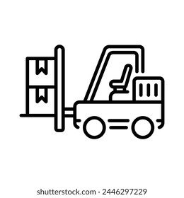 Icono de carretilla elevadora Ilustración vectorial de stock editable