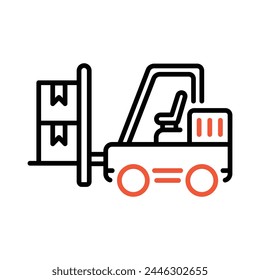Icono de carretilla elevadora Ilustración vectorial de stock editable