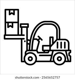 Forklift Icon Element For Design