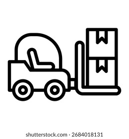 Elemento de icono de carretilla elevadora para diseño y Vector