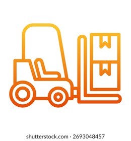Elemento de icono de carretilla elevadora para diseño y Vector