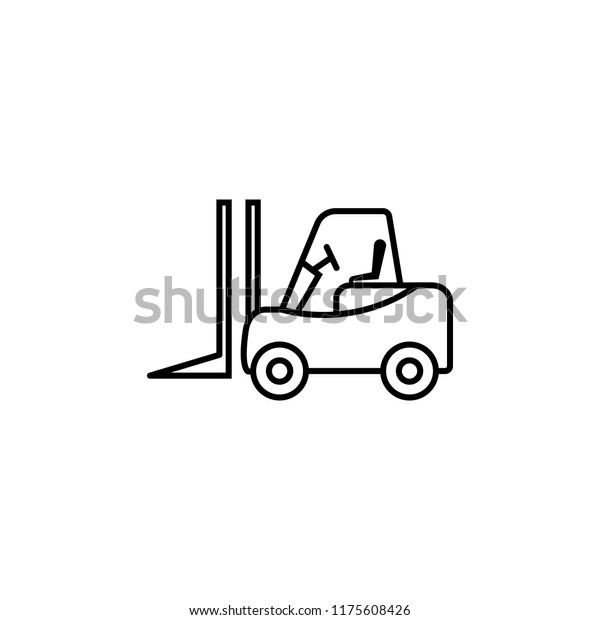 Forklift icon. Element of global logistics icon
for mobile concept and web apps. Thin line Forklift icon can be
used for web and
mobile