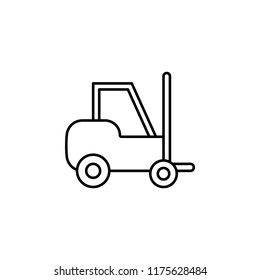 forklift icon. Element of logistics icon for mobile concept and web apps. Thin line forklift icon can be used for web and mobile on white background
