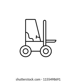 forklift icon. Element of production icon for mobile concept and web apps. Thin line forklift icon can be used for web and mobile on white background