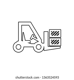 forklift icon. Element of transport for mobile concept and web apps icon. Outline, thin line icon for website design and development, app development