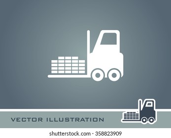 Forklift Icon. Eps-10.