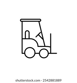 Forklift icon. filled and line stroke icons