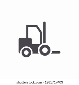 Forklift Icon, Flat Icon