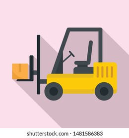 Forklift icon. Flat illustration of forklift vector icon for web design