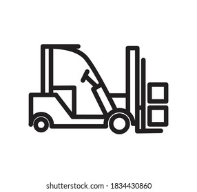 Forklift icon flat style illustration