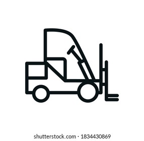 Forklift icon flat style illustration