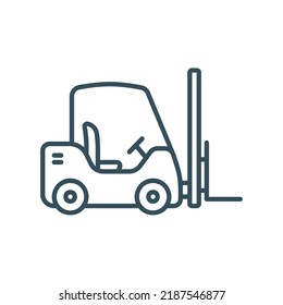 Forklift icon in grey outline style