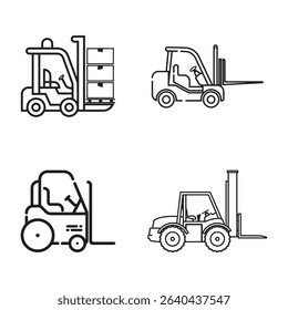 forklift icon illustration element design