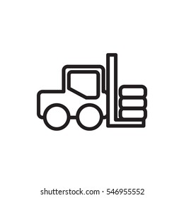 forklift icon illustration isolated vector sign symbol