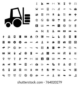 Forklift icon illustration isolated vector sign symbol. airport icons set for web and mobile.