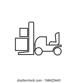 forklift icon illustration isolated vector sign symbol