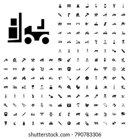 Forklift icon illustration isolated vector sign symbol. editable construction icons vector set.