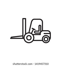 forklift icon, logo design template