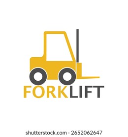 Forklift icon logo isolated on white background