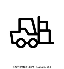 forklift icon or logo isolated sign symbol vector illustration - high quality black style vector icons
