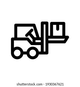 forklift icon or logo isolated sign symbol vector illustration - high quality black style vector icons
