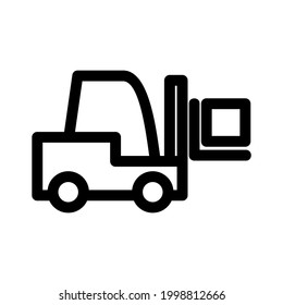 forklift icon or logo isolated sign symbol vector illustration - high quality black style vector icons
