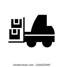 forklift icon or logo isolated sign symbol vector illustration - high quality black style vector icons
