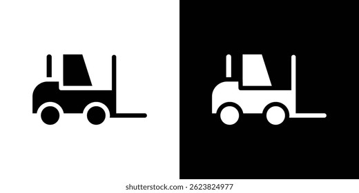 Forklift icon for logo web mobile app UI design.